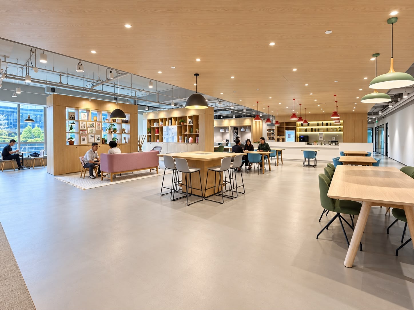 Level 4 shared common area at Spaces, Paya Lebar Quarter 1