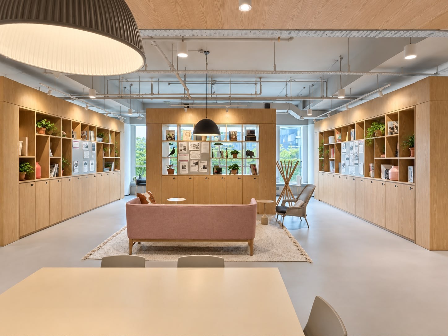 Sofa and seating in the Level 4 lounge at Spaces, Paya Lebar Quarter 1