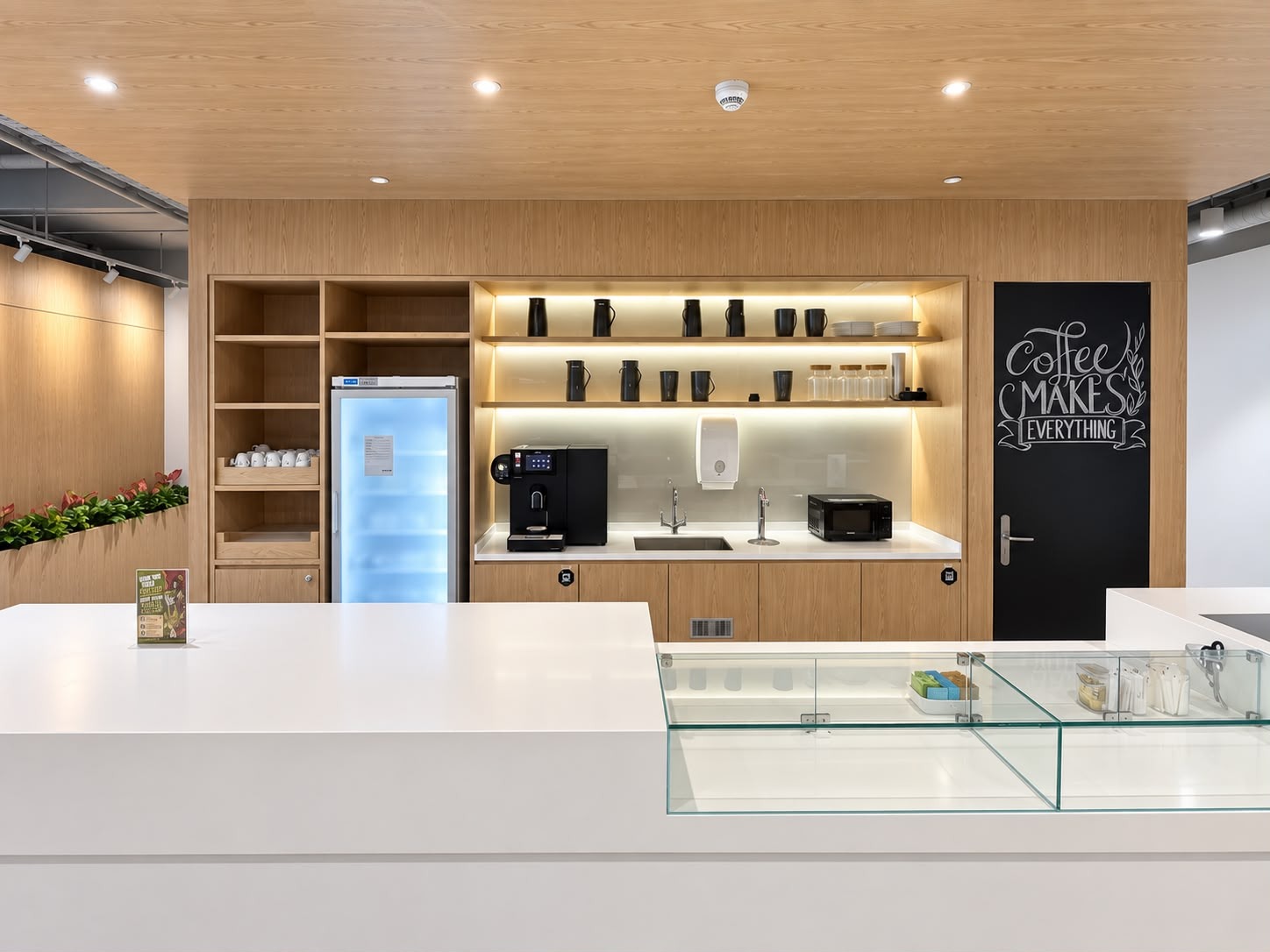 Pantry counter and coffee area on Level 4 at Spaces, Paya Lebar Quarter 1